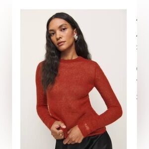 Reformation red Crew Neck Sweater